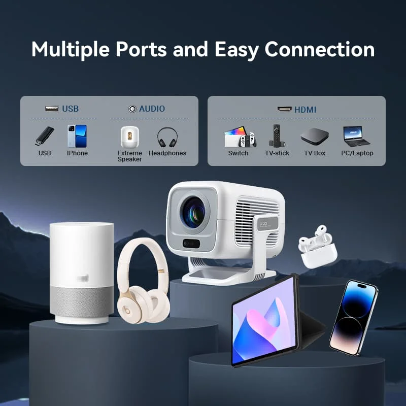 Projector tripod stand projector stand projector bracket projector wall mount wall mount bracket DITONG X3Plus HD projector 1080P support 4K WIFI6 BT5.2 Android projector Auto-focus Auto-keystone Home theater