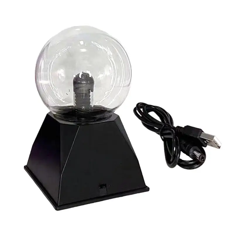 

Plasma Globe USB Rechargeable Plasma Lamp Ball Static Control Desk Lamp Sound-Activated Electrostatic Ball Plasma Sphere Novelty