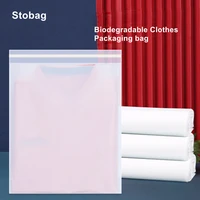 StoBag Degradable Frosted Transparent Self Adhensive Plastic Bags Clothes Package Eco Friendly Pouch Reusable Sealed Waterproof 1