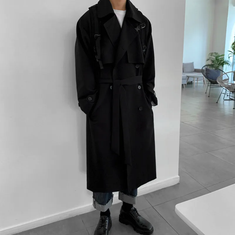 Men Trench Coat Casual Windbreaker