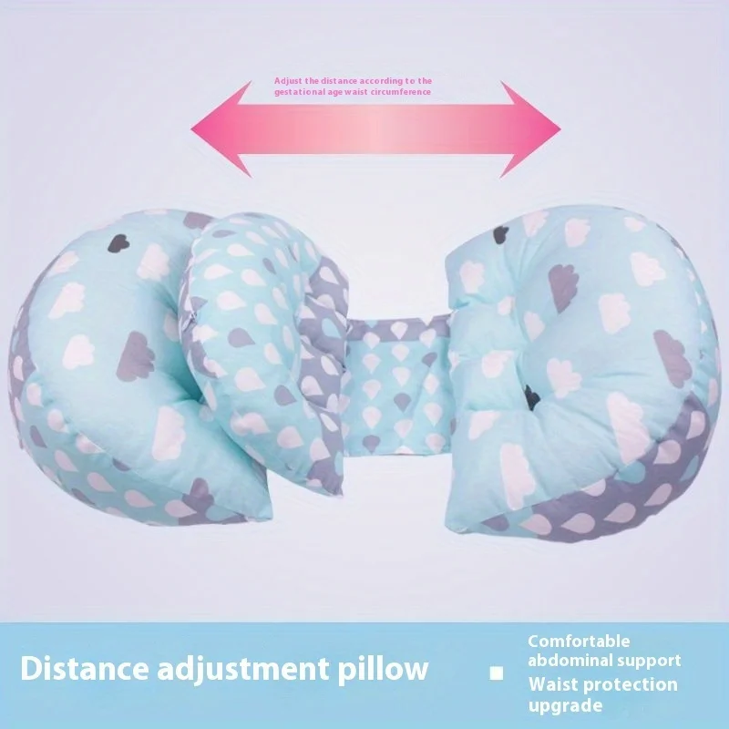 1pc Cotton Maternity Pillow for Side Sleeping U-shaped Pregnant Pillow Pure Cotton Abdominal Support
