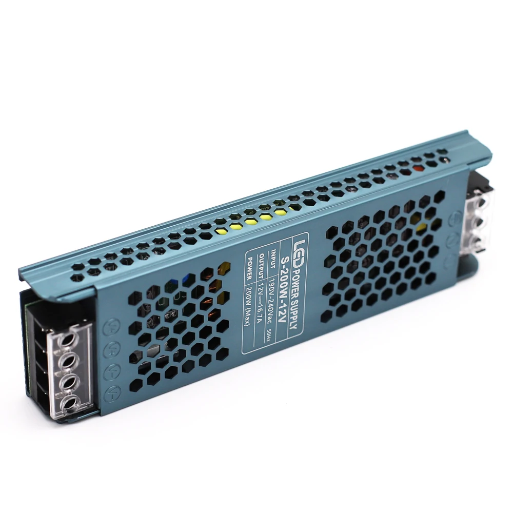 DC 12V 24V LED 전기 공급 AC190-240 V 무소음 빛 변압기 60W 100W 200W 300W 400W LED 전구 드라이버 전기 어댑터
