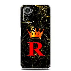 Luxury Marble Letter Crown TPU Phone Case Cover for Genuine Leather (B7)