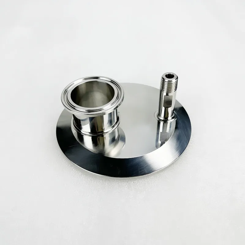 Tri-clamp Sanitária Flat Cover Cap Ferrule Clamp para Extrator Aço Inoxidável od 119 Mnpt 1.5 102 mm 304