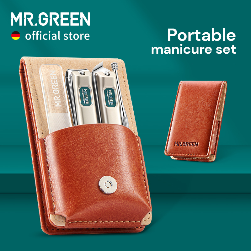 MR.GREEN Portable Manicure Set Nail Clippers Travel Tools Kit Stainless Steel Gift Box For Friends Or Family