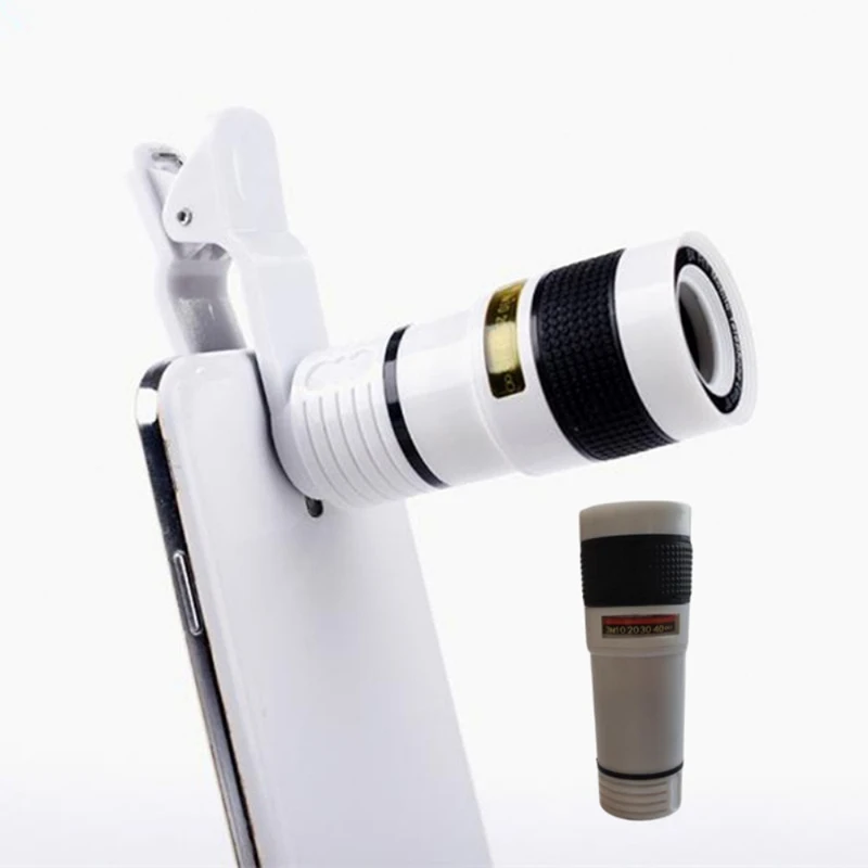 8X Long Focus Mobile Phone Lens 8x HD Zoom Monocular Phone Camera Len External Clip Phone Telescope 2