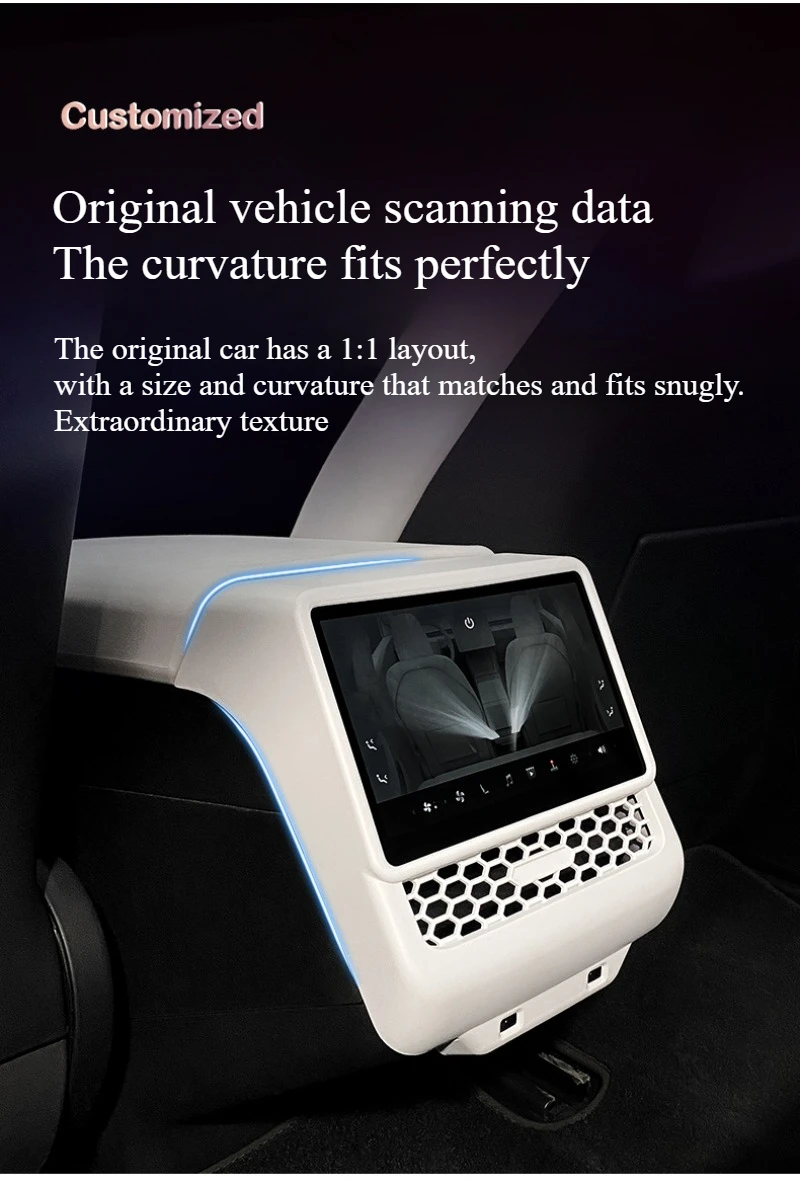 Rear Air Outlet Frame for Tesla Model 3+/Model Y Juniper 2025 Rear Screen Cover