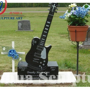 Unique Design Granite Guitar Headstone Tombstone Monument for Sale