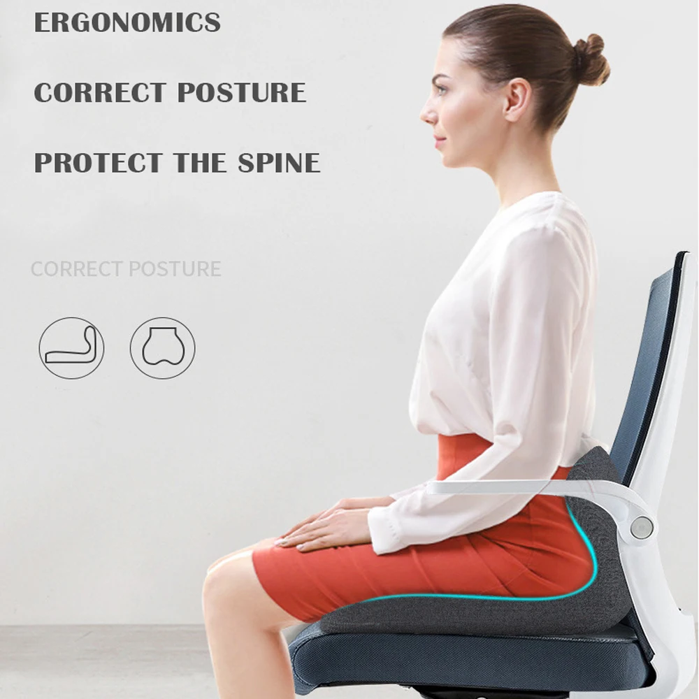 Gel Seat Cushion for Office Chair Comfortable U-Shaped Ergonomic Cushion  for Hemorrhoids Coccyx Back Sciatica Pain Relief - AliExpress