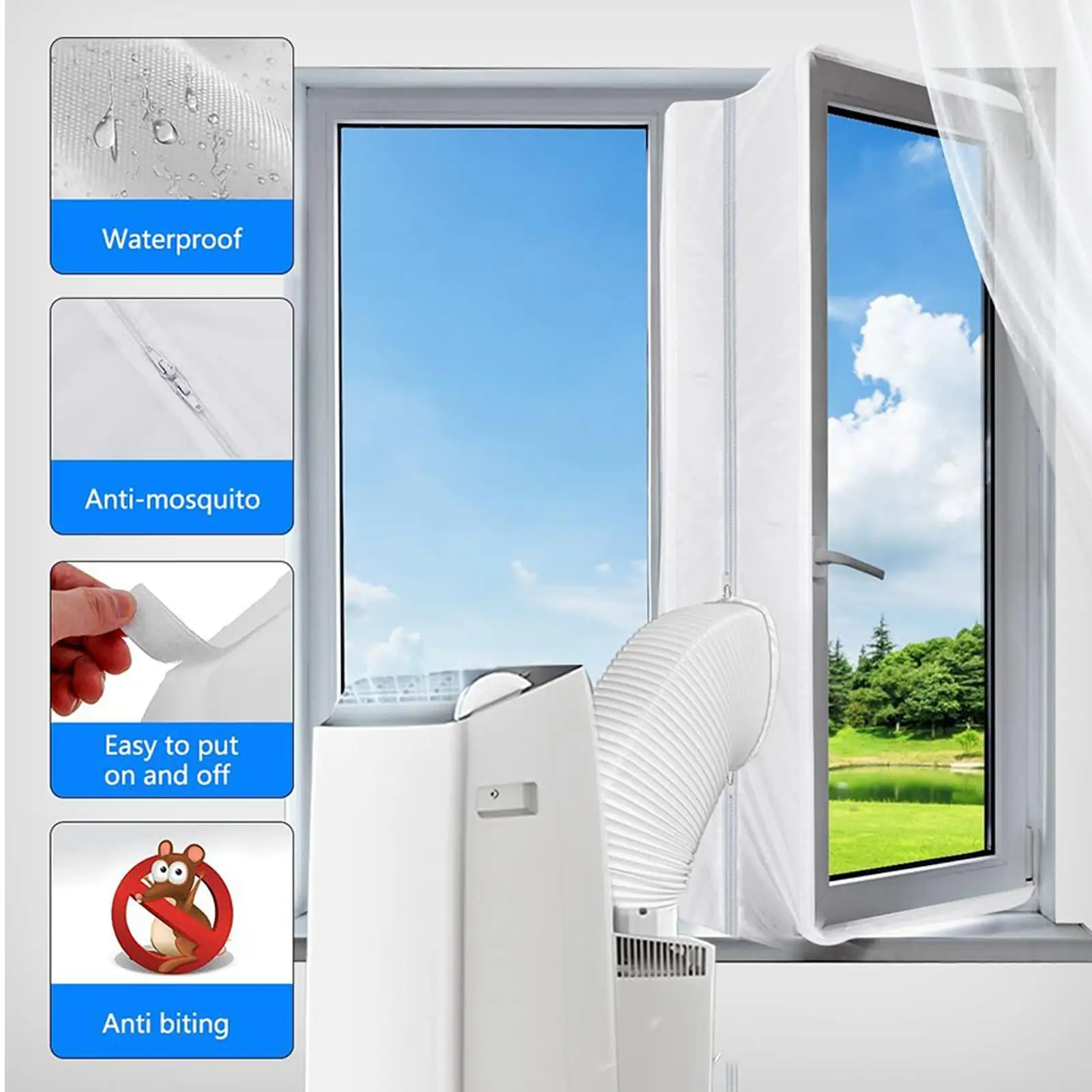 Universal Window Seal For Portable Air Conditioner Window Sealing Air conditioner sealing cloth for home Dormitory