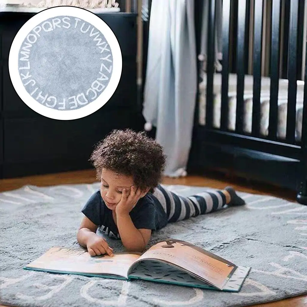 Round Abc Baby Rug Activity Play Mat Playtime Floor Carpet Shower Gift