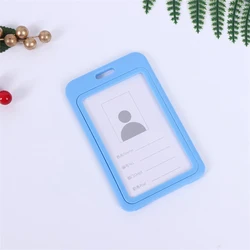 Economical Clear Badge Holder Lanyard with Colorful Protective Case (V - Light Blue)
