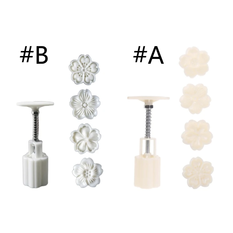 

Mooncake Moulds Hibiscus Shaped Mooncake Tools Plastic Material for DIY Baking