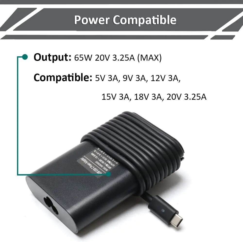 DELL 純正 ACアダプター 外径4.5mm HA65NS5-00 粘 美品