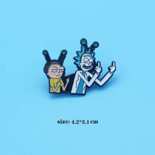 클래식 애니메이션 금속 배지 수집 친구 팬, 선물 라펠 액세서리, 에나멜 핀, 재미있는 만화 브로치 5