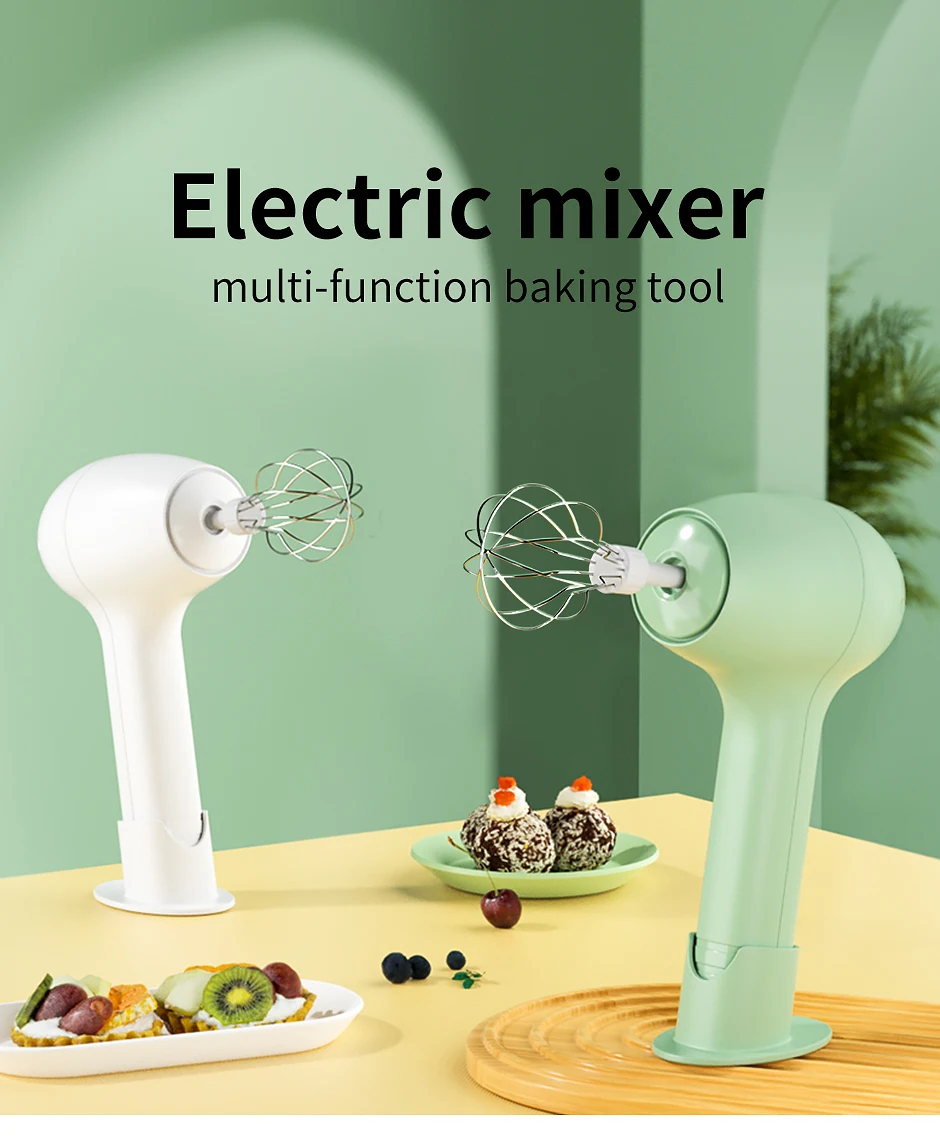 Description Picture 2 of itemWireless Portable Electric Food Mixer Automatic Whisk Dough Egg Beater Baking Cake Cream Whipper Kitchen Tool