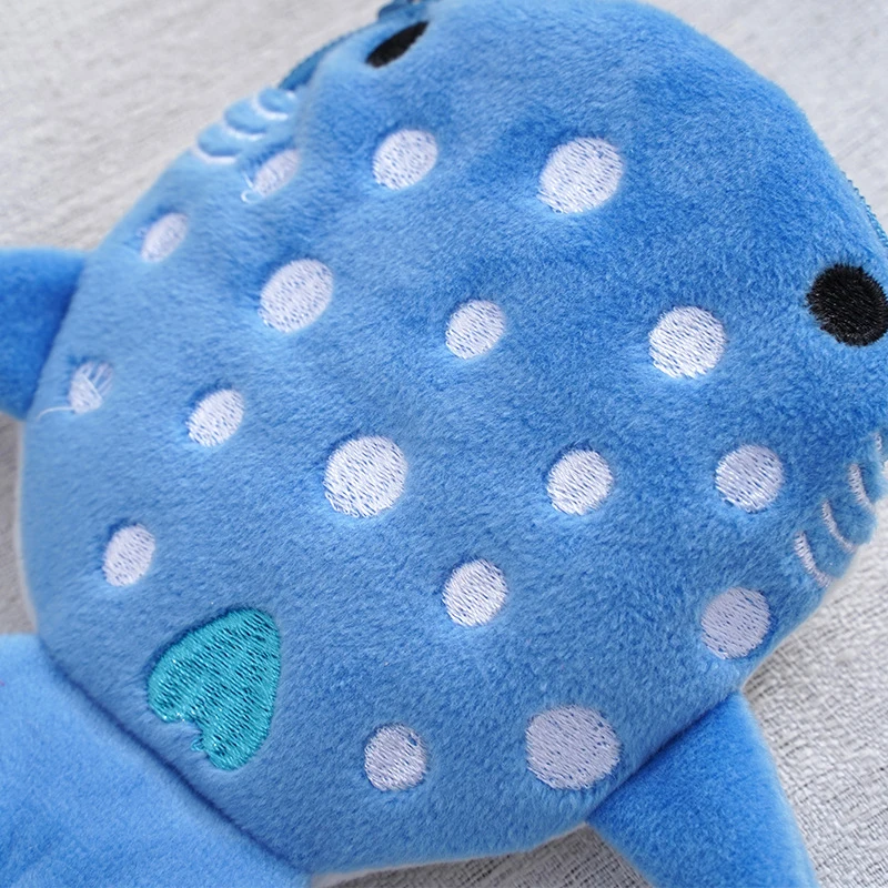 Coin Purse Wallet Portable Plush Bag Key Earphone Storage Pouch Zipper Cartoon Whale Shark For Kids coin purse,plush coin purse,coin wallet,change bag
