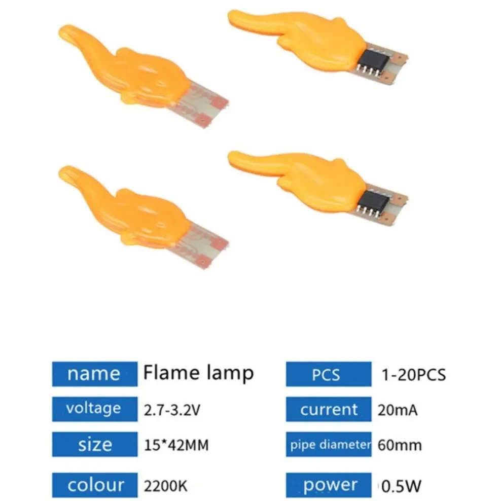 3V Candles Edison Flame LED Filament Led Cob Flash 2200K Diode Birthday Party Candle Light DIY Decoration Light Bulb Accessories