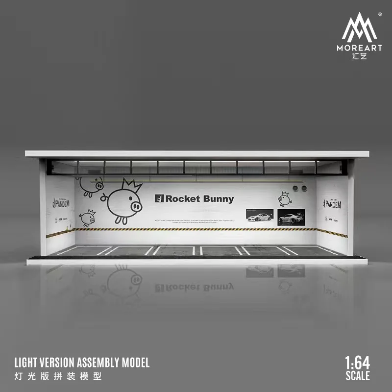 Timemmicro + Moreart 1:64 Rocket Bunny Light Version Scena Di Montaggio Del Garage