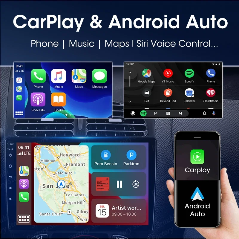 Car Radio Android 12 Universal Multimedia Video Player 2Din Carplay GPS Navigaion 9/10 Head Unit for Nissan Kia Honda Toyota VW