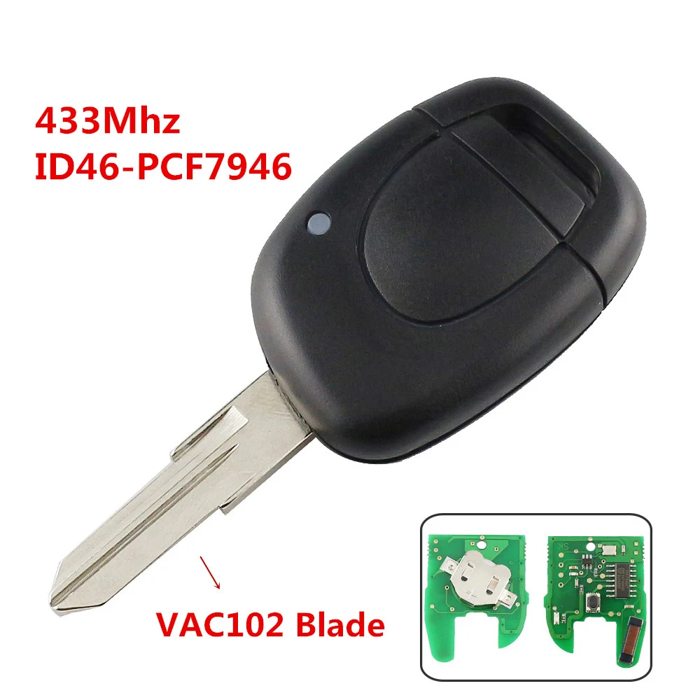 YIQIXIN 1 Tasto Chiave A Distanza Dell'automobile 433Mhz ID46 PCF7946 Chip di Misura Per Renault Master Kangoo Clio Twingo Con NE72/206 lama 19 YIQIXIN 1 Tasto Chiave A Distanza Dell'automobile 433Mhz ID46 PCF7946 Chip di Misura Per Renault Master Kangoo Clio Twingo Con NE72/206 lama - S39d64807b9fe47a7b80a7a126e8392baL