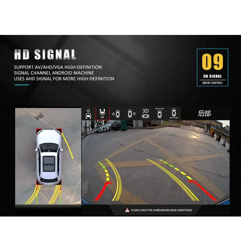 1080P Car 3D 360 camera panoramic Camera Dynamic trajectory Driving Panorama recorder Bird View Parking Front Rear DVR Surround