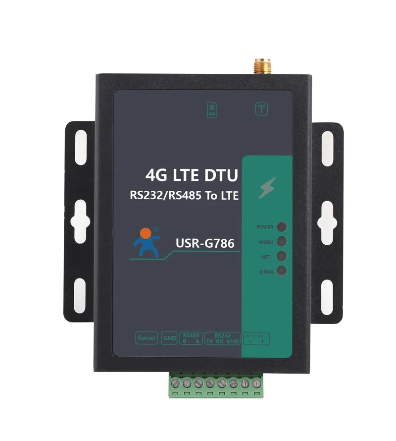 

Industrial 4G LTE DTU USR-G786 Serial Port RS232 RS485 To 4G LTE Server Converter IOT Device