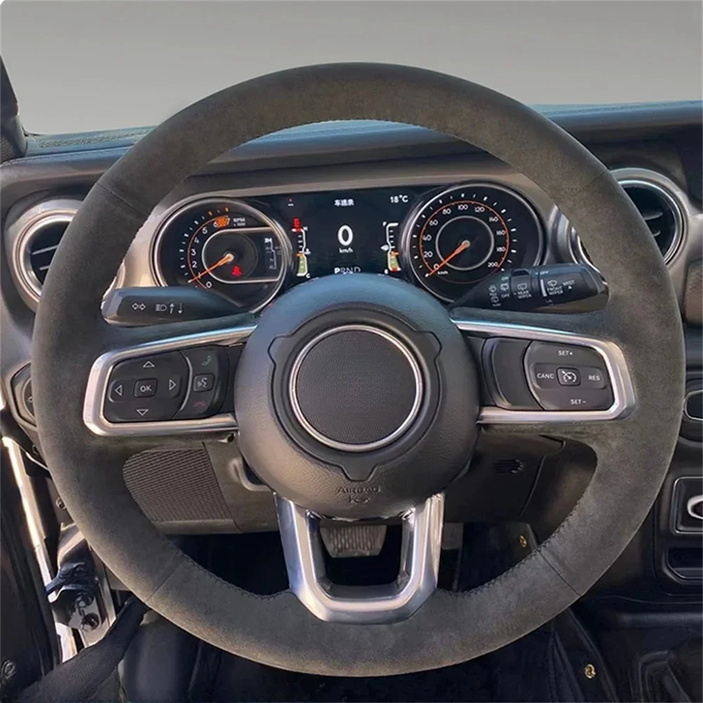 Coprivolante Per Auto In Pelle Scamosciata Personalizzato Accessori Interni Auto Per Jeep Compass Wrangler Rubicon Patriot Renegade