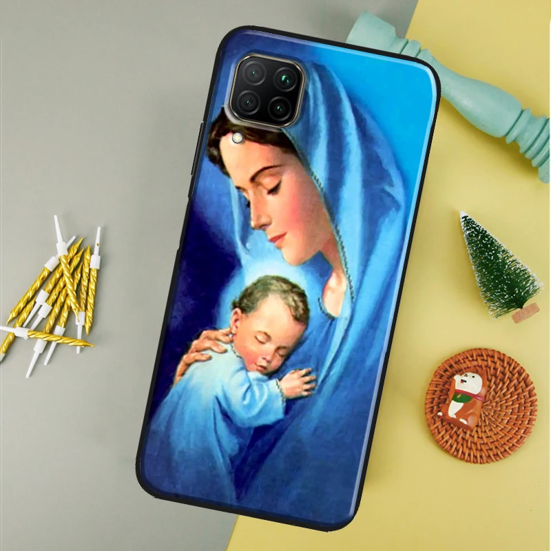 Elegant Religious Mary and Jesus Phone Case Design