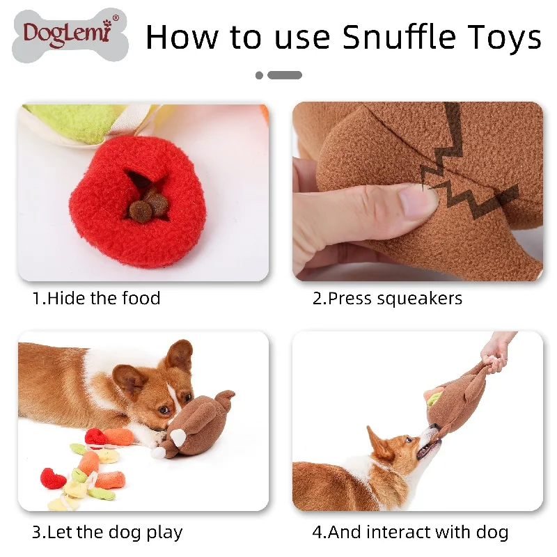 Interactive Roasted Turkey Snuffle Dog Toy - Engaging Puzzle Feeder & Chew Toy