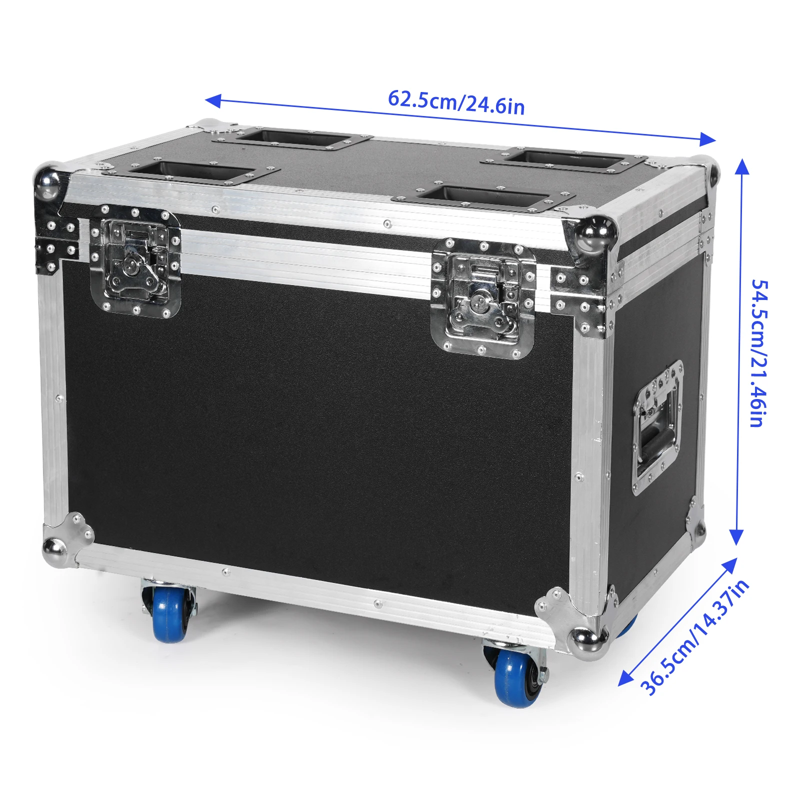 Fieryzeal Airline Case Heavy-duty Gator Case with Built in Wheels Handle for (2) 19x15W Moving Head Light Stage Light Flycase 6