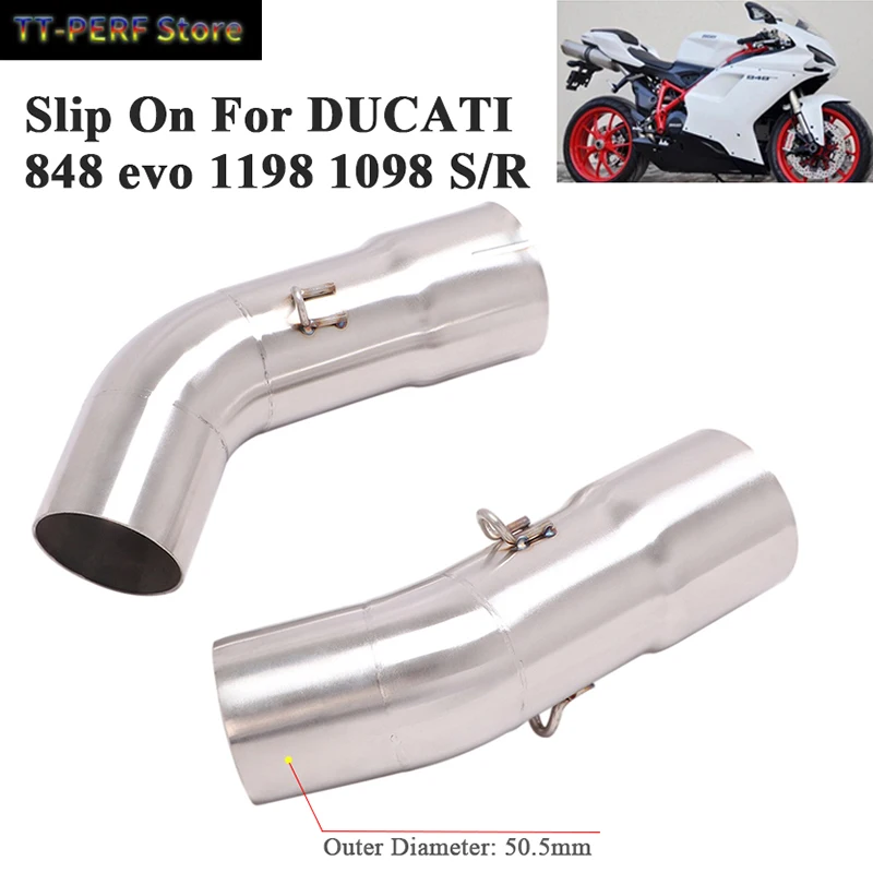 

Слипоны для Monster DUCATI 848 1098 1198 S/R система выхлопных труб для мотоцикла средние звенья Модифицированная глушитель из нержавеющей стали