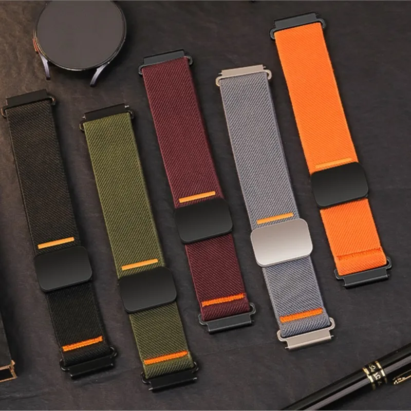Premium Adjustable Nylon Magnetic Strap for Smartwatches - Available in Multiple Sizes and Colors