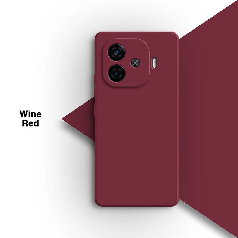 Vibrant Candy Color Soft Silicone Phone Case - Durable Liquid Silicone Back Cover