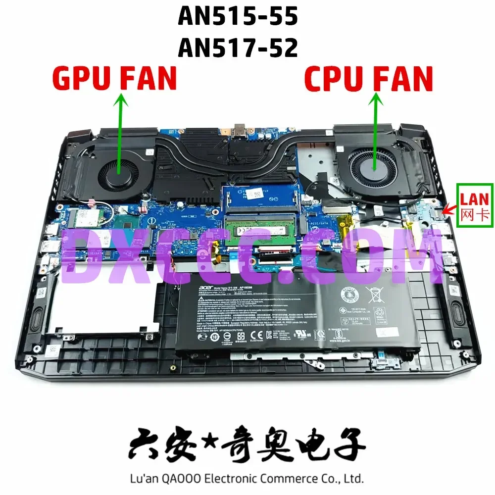 Ventilador de Refrigeração Cpu Portátil Ventilador para Acer Nitro An51741 An51752 An515-44 An515-45 An515-55 Ph315-53 An515-56 An515-57 - Imagem 2