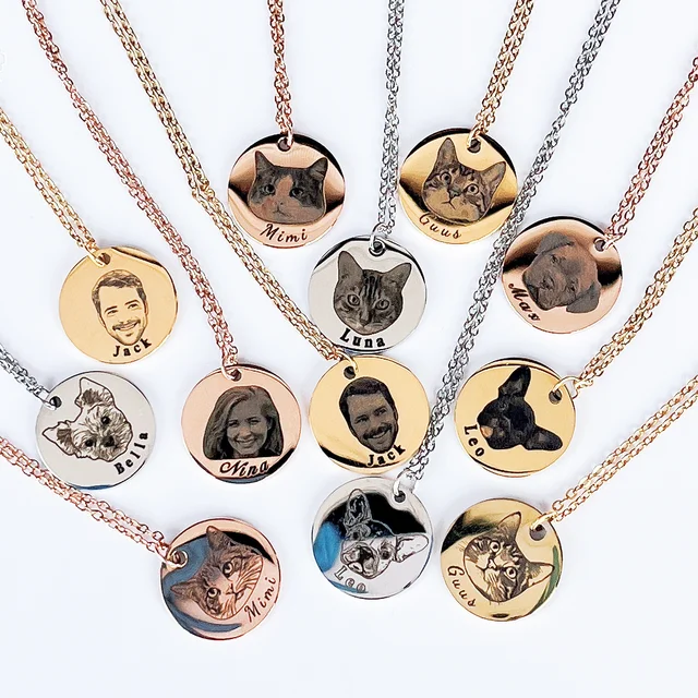 Collier Photo personnalisé, nouveauté, cadeau pour femmes, pendentif pour animaux de compagnie, saint-valentin, bijoux, Support pour chien, livraison directe 4