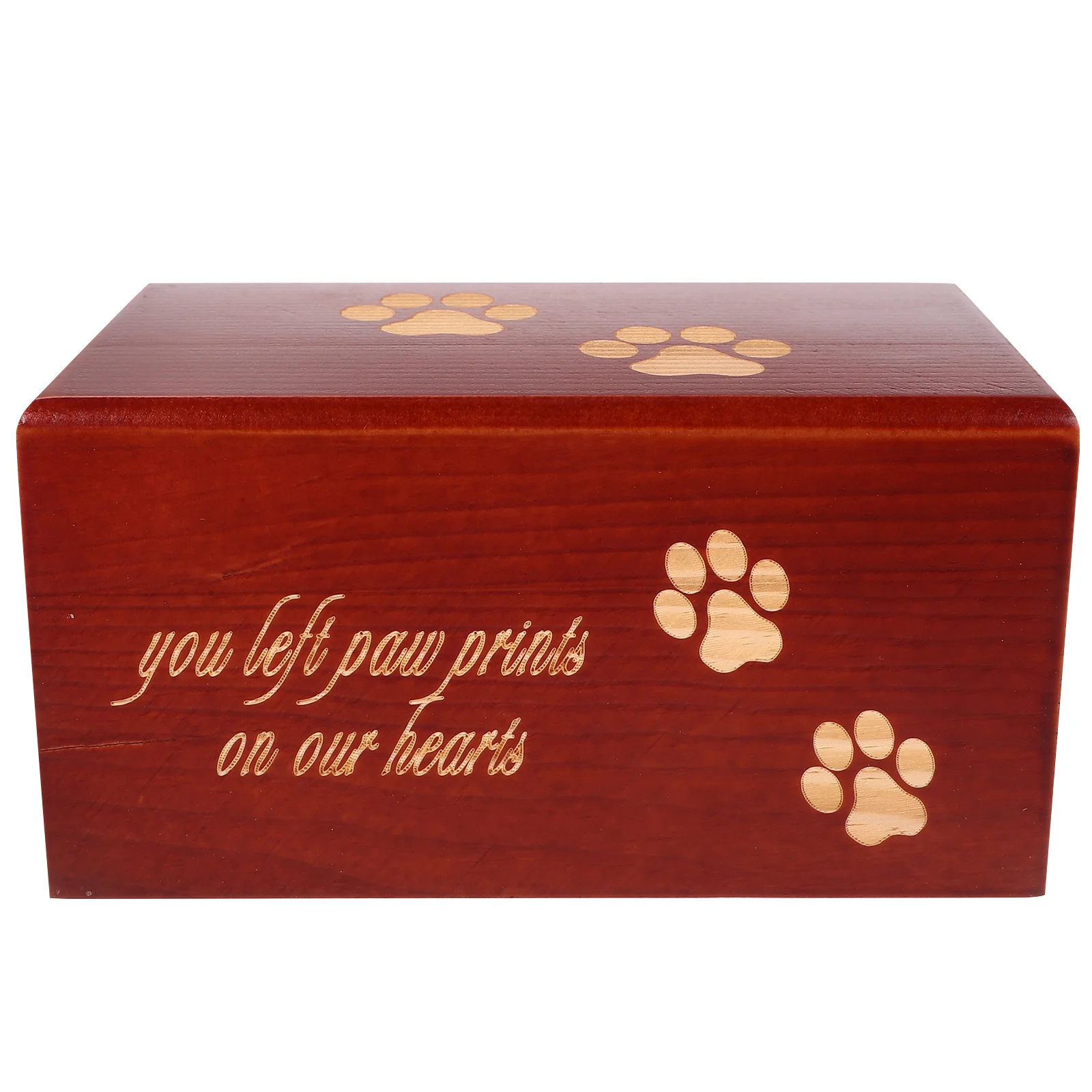 

Wooden Keepsake Urn Box Pet Memorial Urn Dog Cat Ashes Wooden Box Pet Paw Personalized Funeral Cremation Urns Cat Dogs Kids