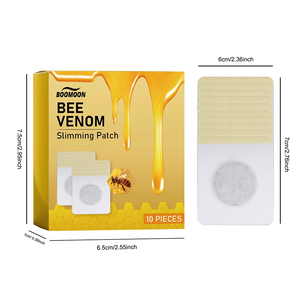 Bee Venom Patches 30Pcs Fast Burning Fat Lose Weight Detox Sticker Improve Stomach Abdominal Navel Sticker for Female Male
