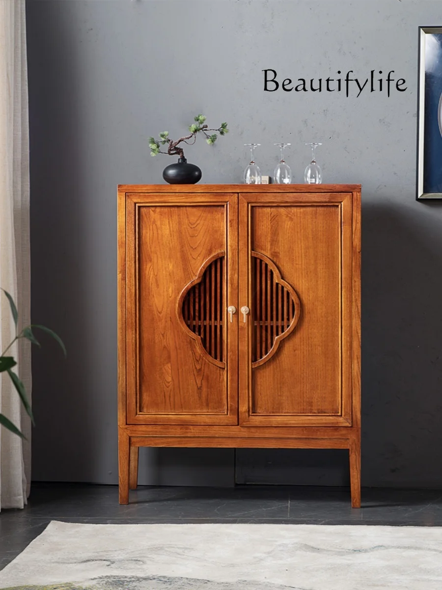 

New Chinese Style Solid Wood Tea Cabinet Household Simple Zen Hallway Cabinet