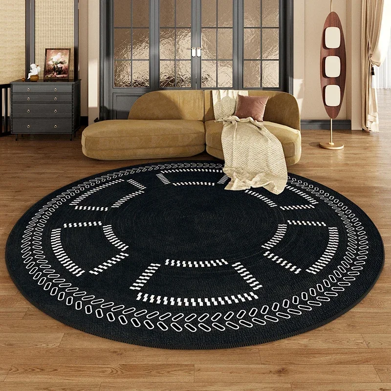 Modern Minimalist Round Carpet Abstract Art Decorative Rug Geometric Gradient Living Room Carpets Non-Slip Coffee Table Rugs 양탄자 5