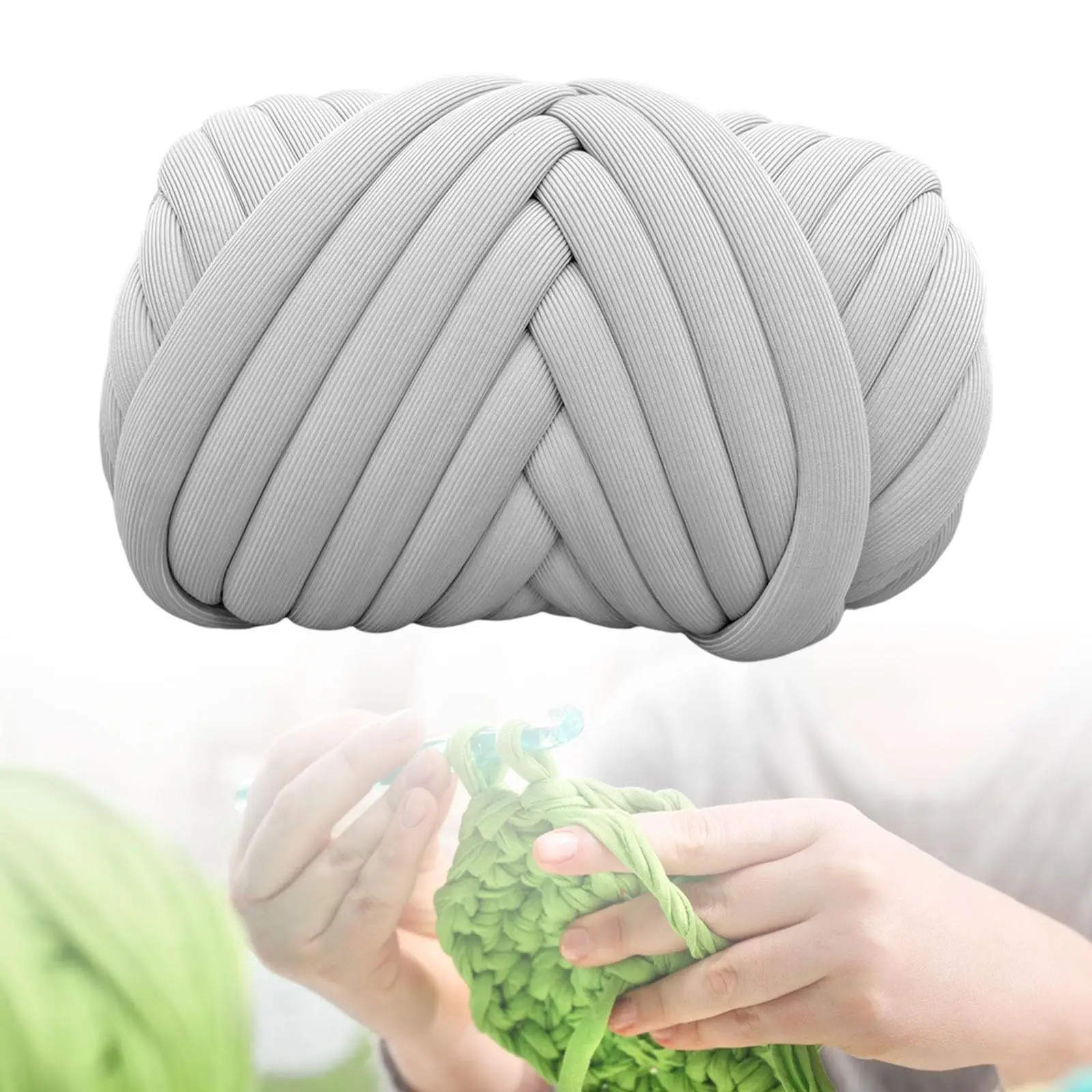 Chunky Yarn Washable Braided Knot 500G Tube Giant Yarn Jumbo Tubular Yarn for Crochet Rug Making Blanket Pillow Throw 6