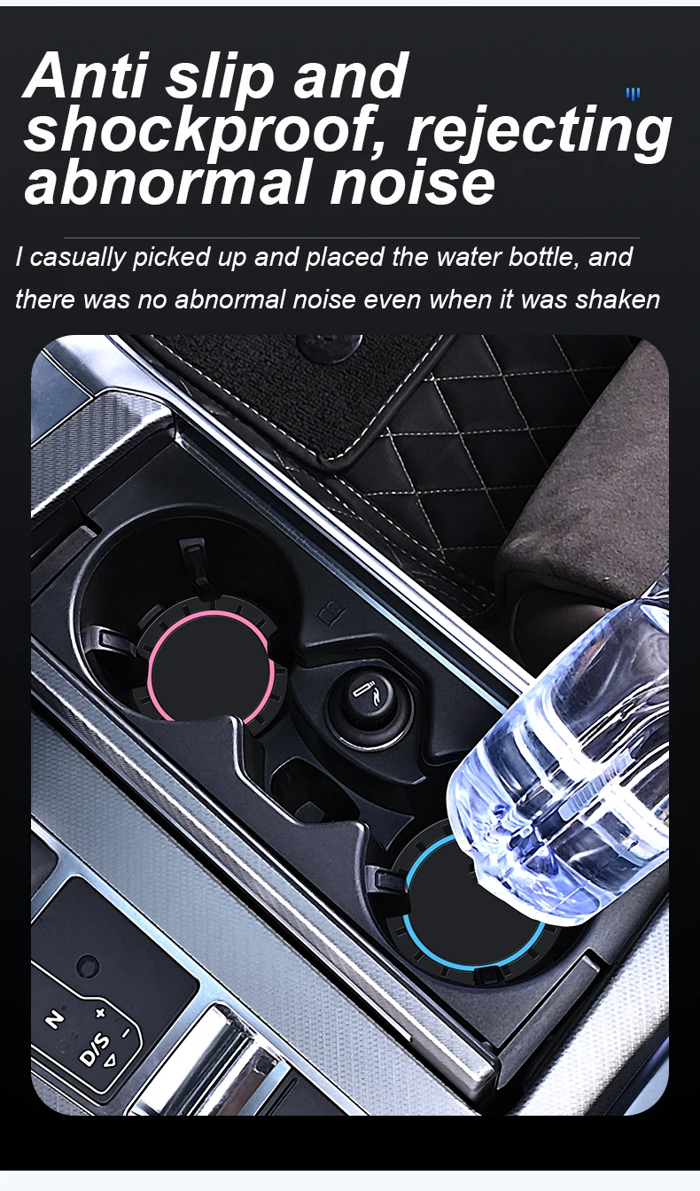2 Stück Universelle Auto-Getränkehalter-Untersetzer Rutschfeste Silikon-Getränkeuntersetzer Wasserdichtes Auto-Innenraum-Zubehör für PKW SUV LKW – Detail 5