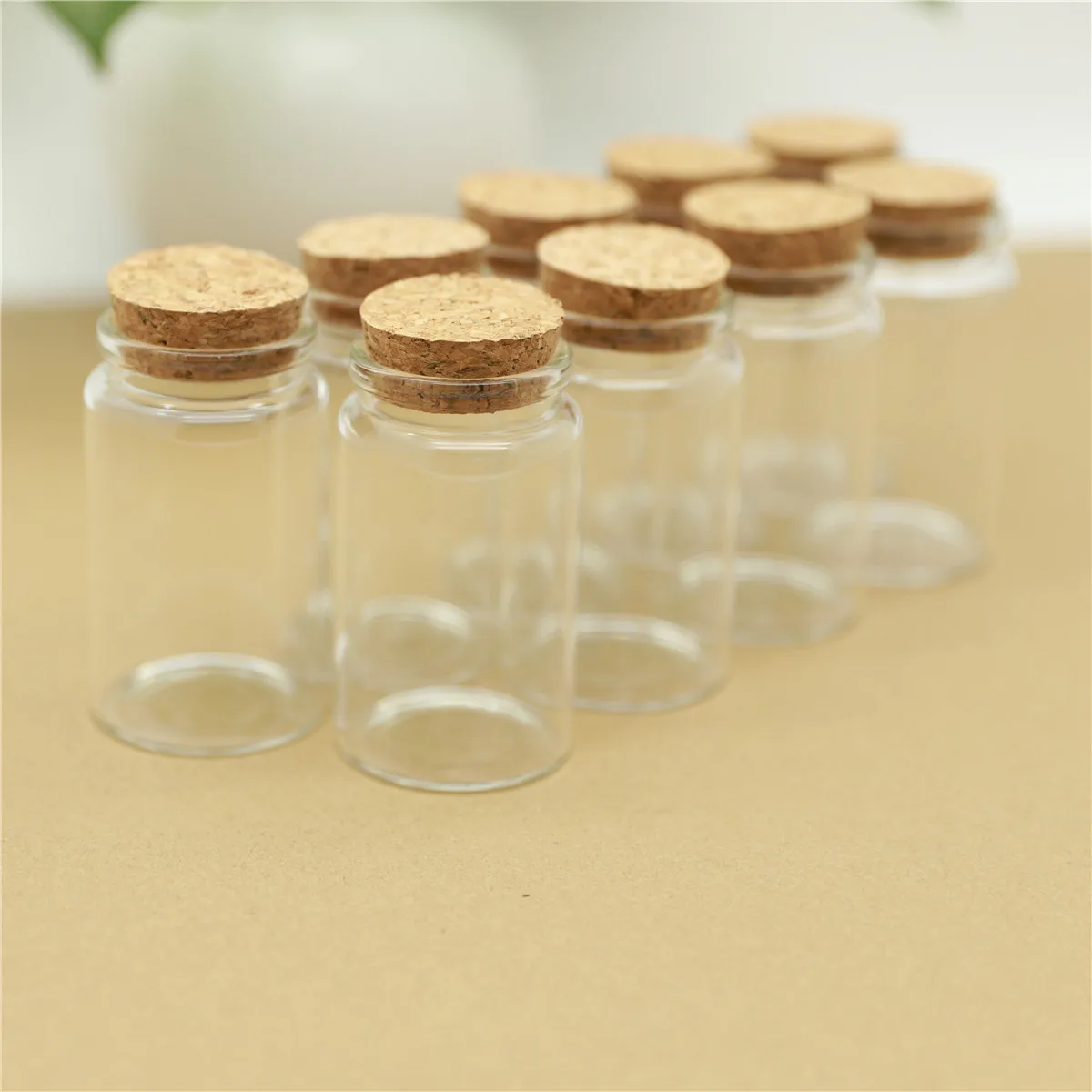 코르크 스토퍼 빈 스파이스 유리병, 서브 보틀 드리프트 병, 유리병, 90ml, 로트 당 6 개, 33*47*80mm