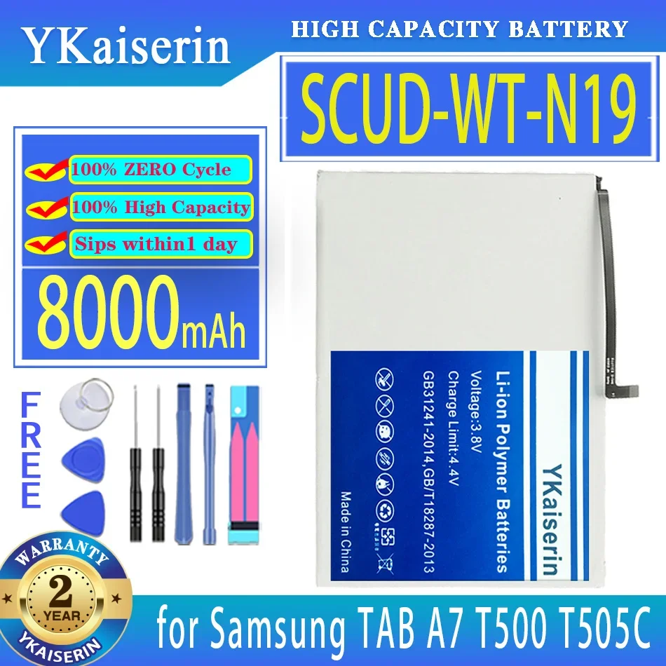 

Аккумуляторная батарея ykaisсеребрин, 8000 мАч для планшета Samsung TAB A7 T500 T505C