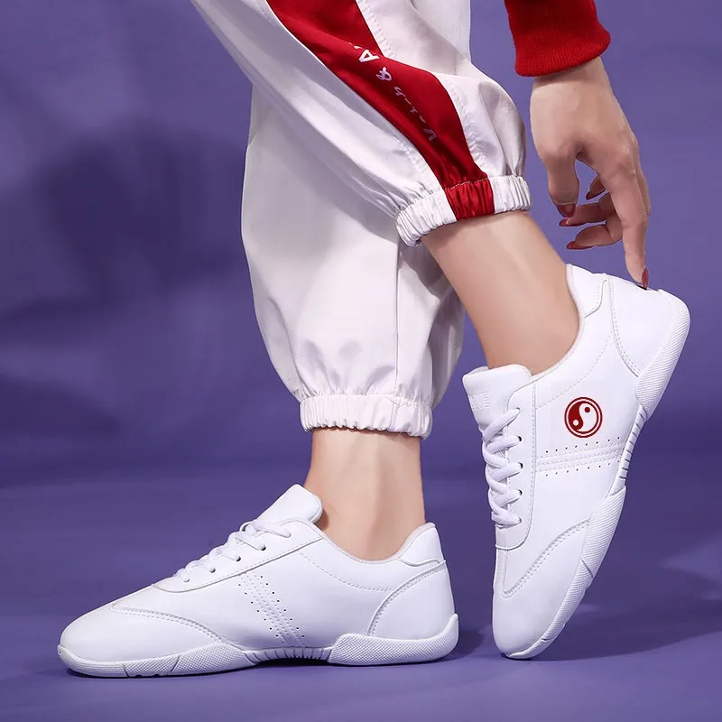 

Women Men Kids Tai Chi Wushu Martial Arts Shoes Cow Leather Chinese Style Jogger Casual Workout Fitness Taewondo Karate Sneakers