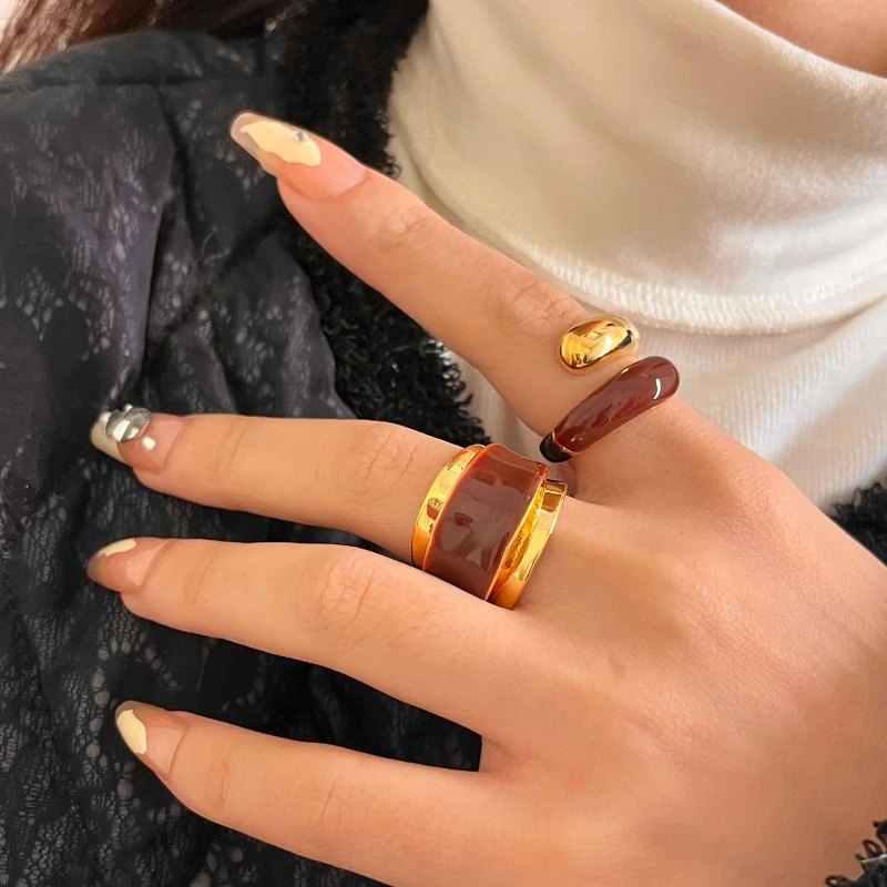 Bilandi Modern Jewelry European and American Design Metal Open Rings For Women 2024 Trend New Cool Trend Accessories