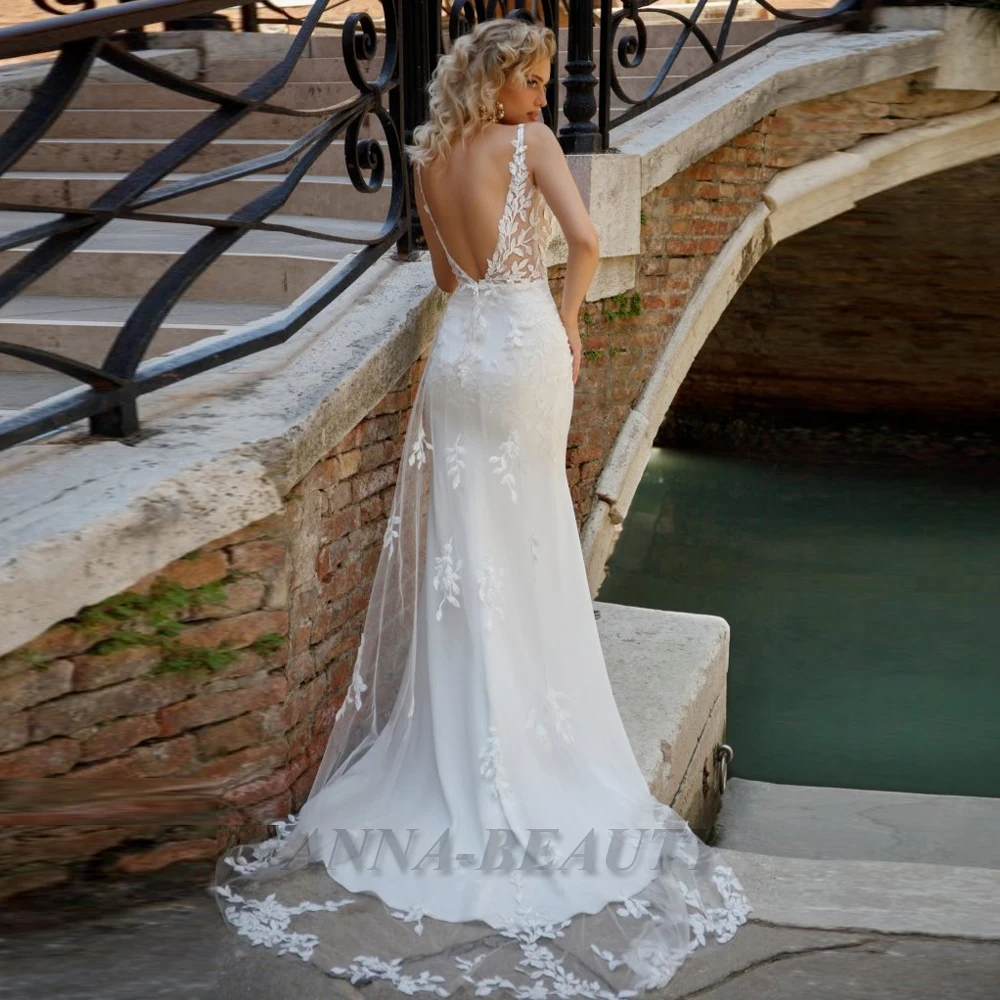 Verna Sin Tirante Novio Vestido Con Apertura Salvia Polvorienta main image 1