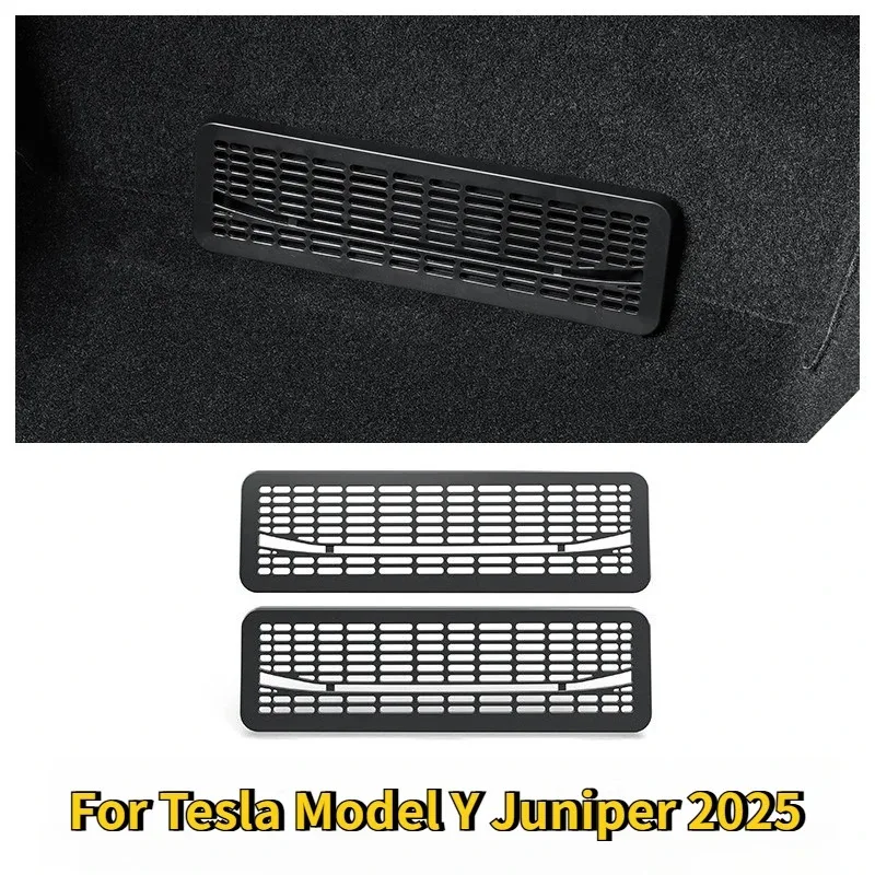 2PCS ABS Floor Air Flow Vent Grille Protection Covers for Tesla Model YL Juniper 2025 2026 Rear Under Seat Air Condition Outlet