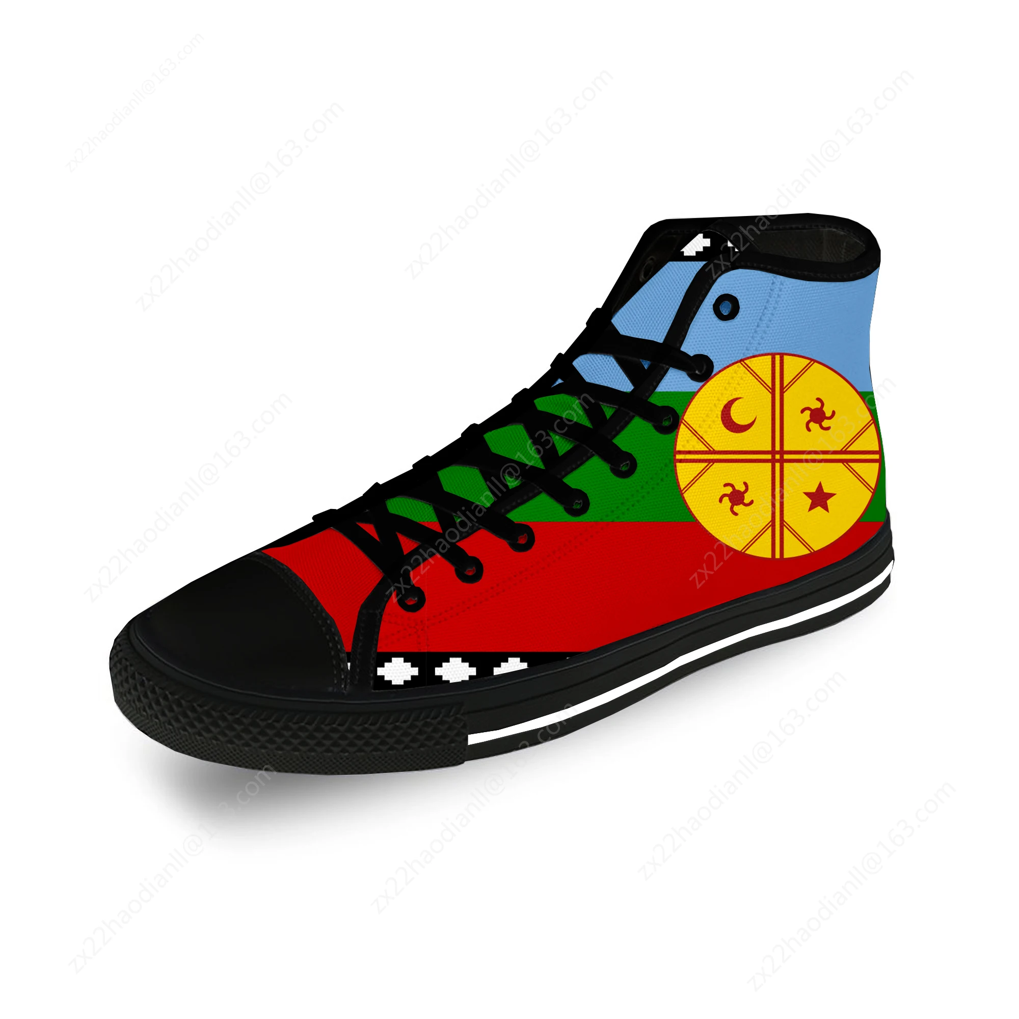 Flag of the Mapuches New Arrive Casual Cloth Fashion 3D Print High Top Canvas Shoes Men Women Lightweight Breathable Sneakers