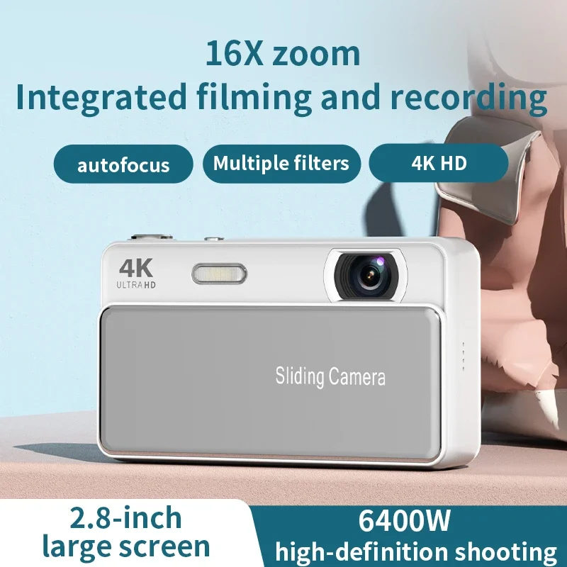 Lenovo nieuwe 4K Ultra HD digitale 64MP 16x zoom autofocus draagbare diacamera met ingebouwde flitser voor reisvlogs_voghion.com
